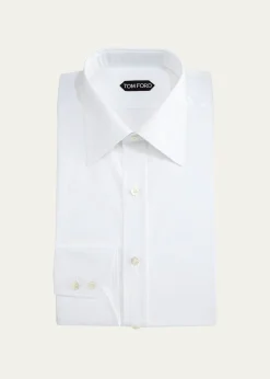 TOM FORDClassic Barrel Cuff Dress Shirt, White