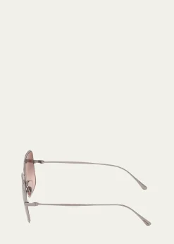 TOM FORDKeira Square Mirrored Metal Sunglasses
