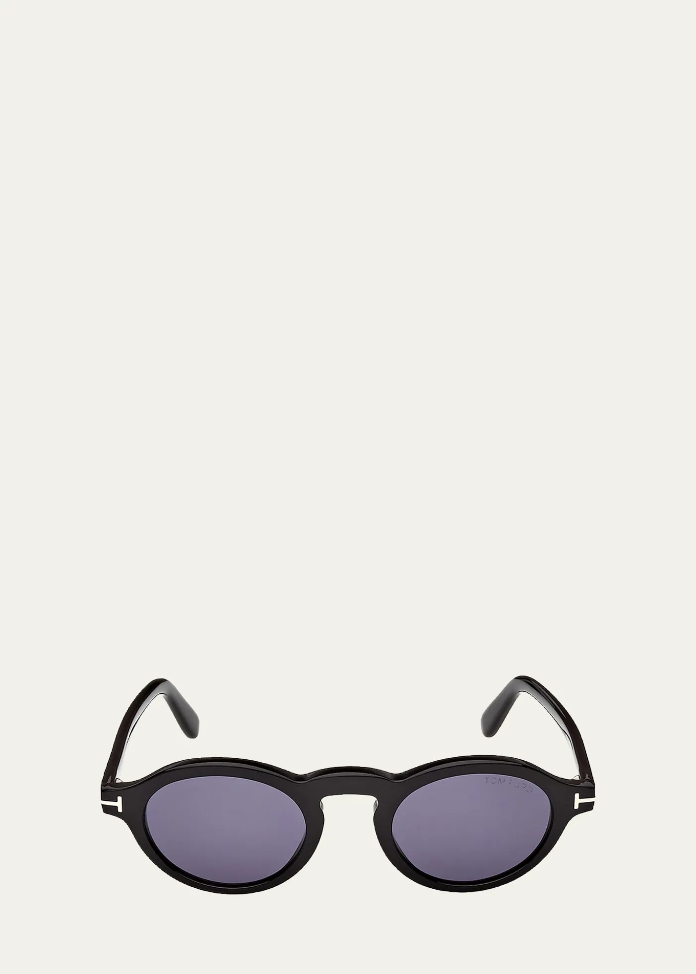 TOM FORDMen's Aristotele-02 Acetate Round Sunglasses