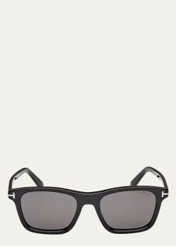 TOM FORDMen's Barron Acetate Square Sunglasses
