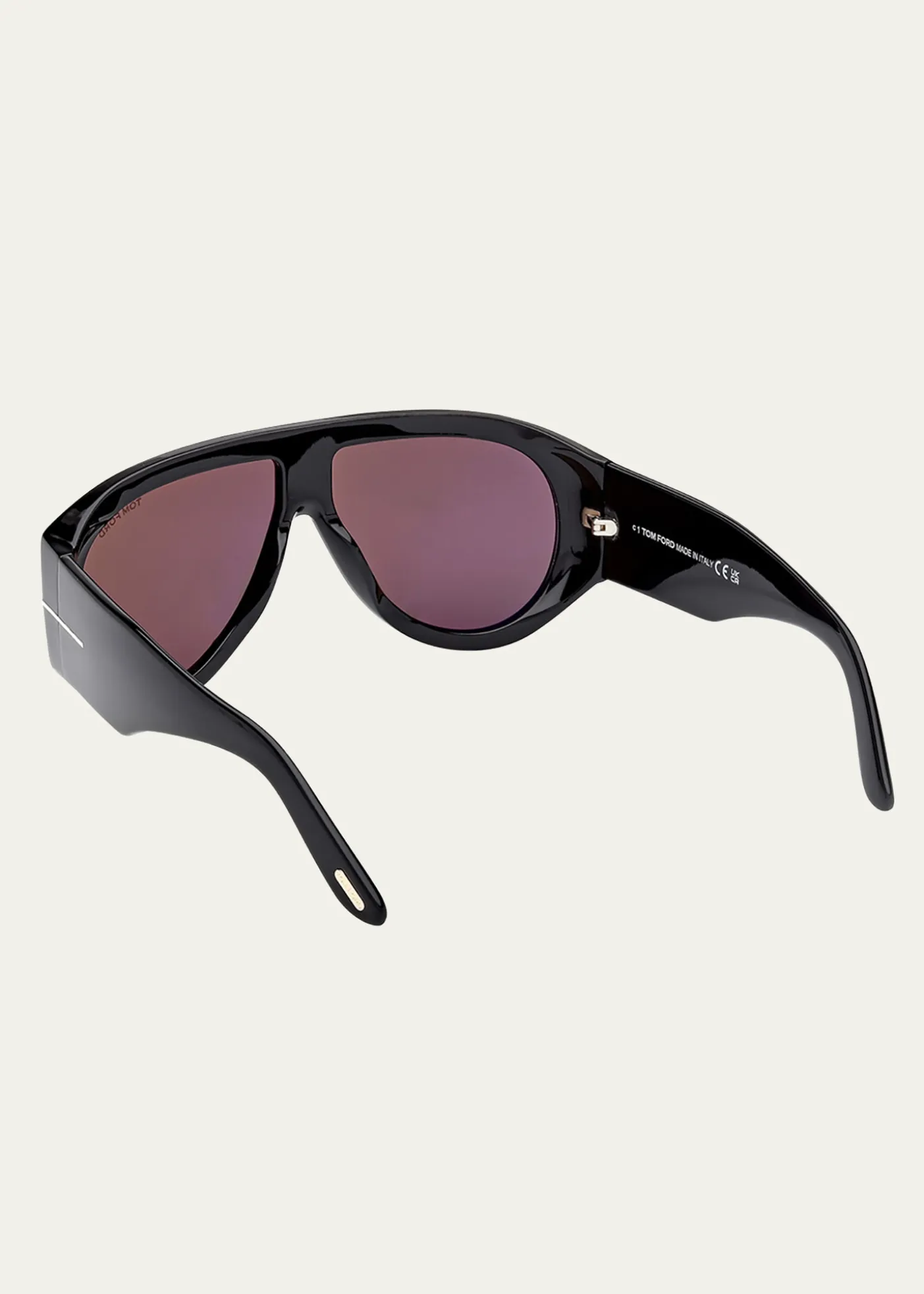 TOM FORDMen's Bronson T-Logo Shield Sunglasses