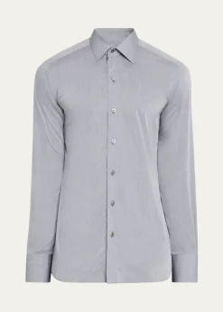 TOM FORDMen's Cotton Chambray Slim-Fit Dress Shirt