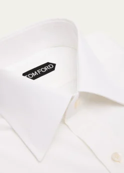 TOM FORDMen's Cotton Point-Collar Dress Shirt