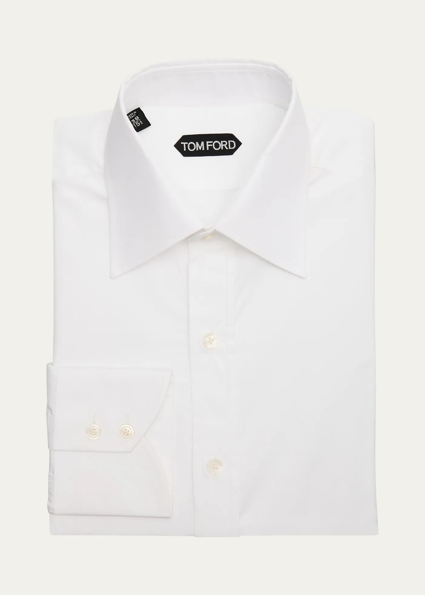 TOM FORDMen's Cotton Point-Collar Dress Shirt