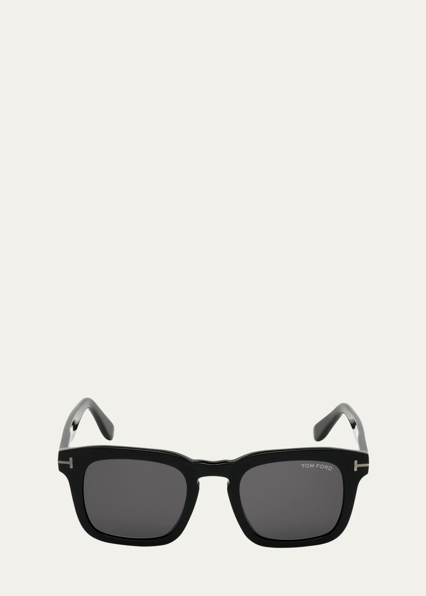 TOM FORDMen's Dax Square Solid Acetate Sunglasses