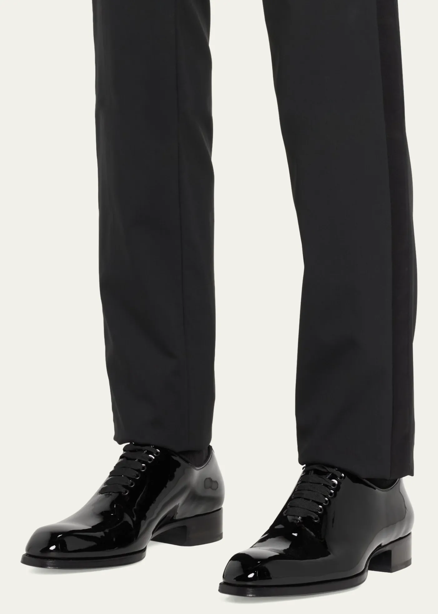 TOM FORDMen's Elkan Patent Leather Oxfords