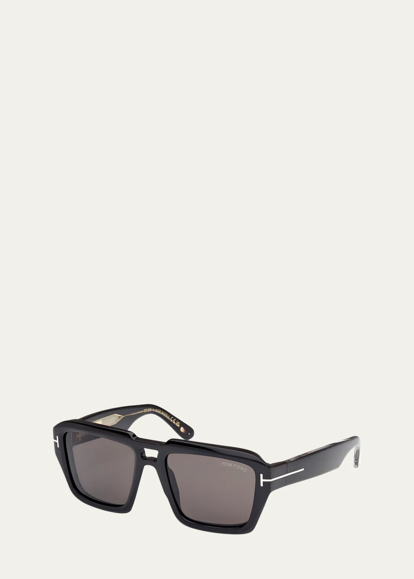TOM FORDMen's FT1202M Acetate Rectangle Sunglasses