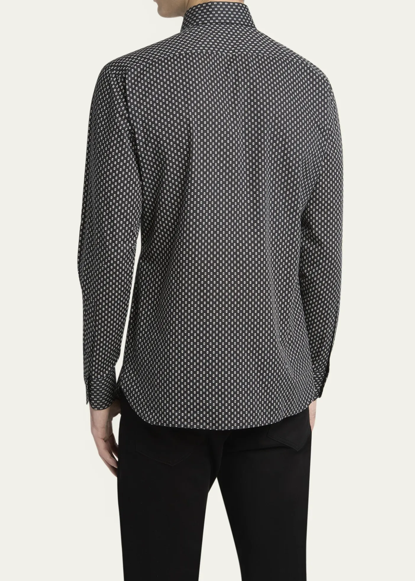 TOM FORDMen's Geometric Cotton Voile Sport Shirt