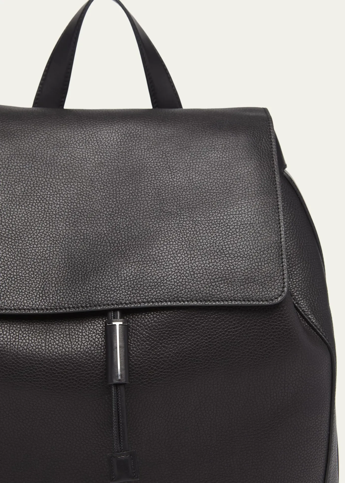 TOM FORDMen's Grained Leather T-Line Flap Backpack