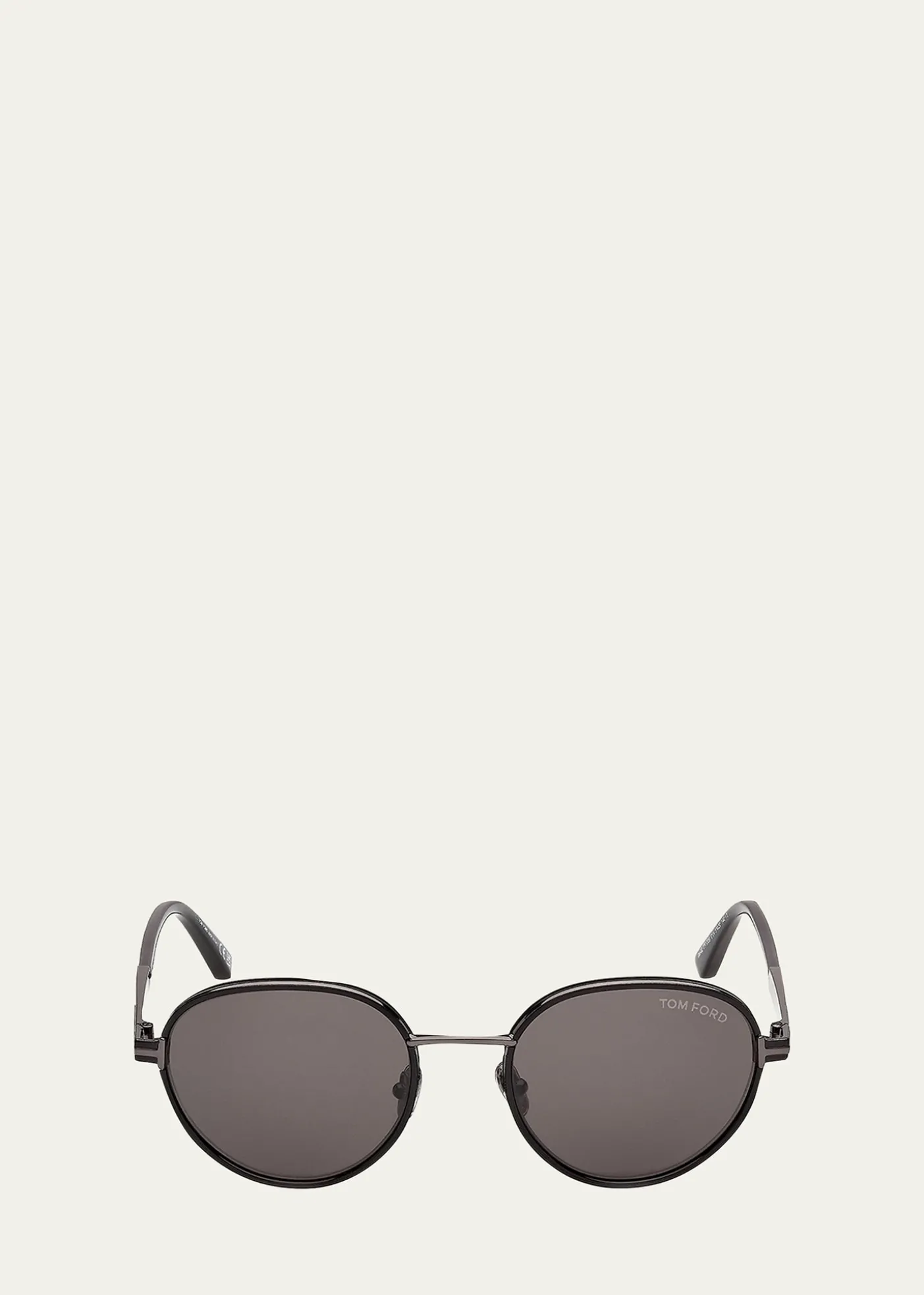 TOM FORDMen's Jet-02 Metal Round Sunglasses