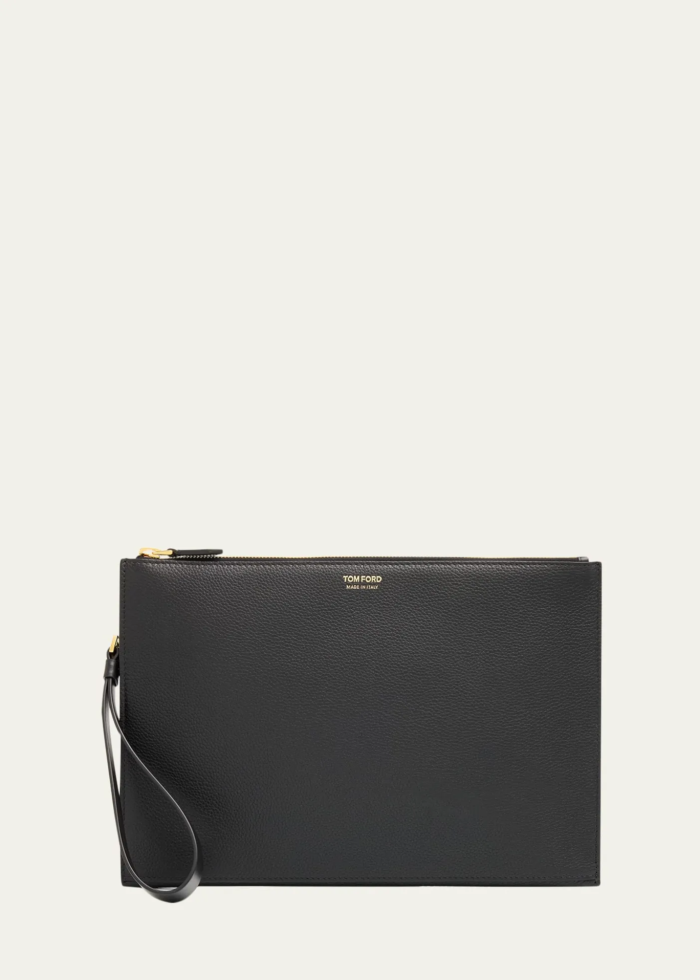 TOM FORDMen's Leather Flat Pouch with Strap