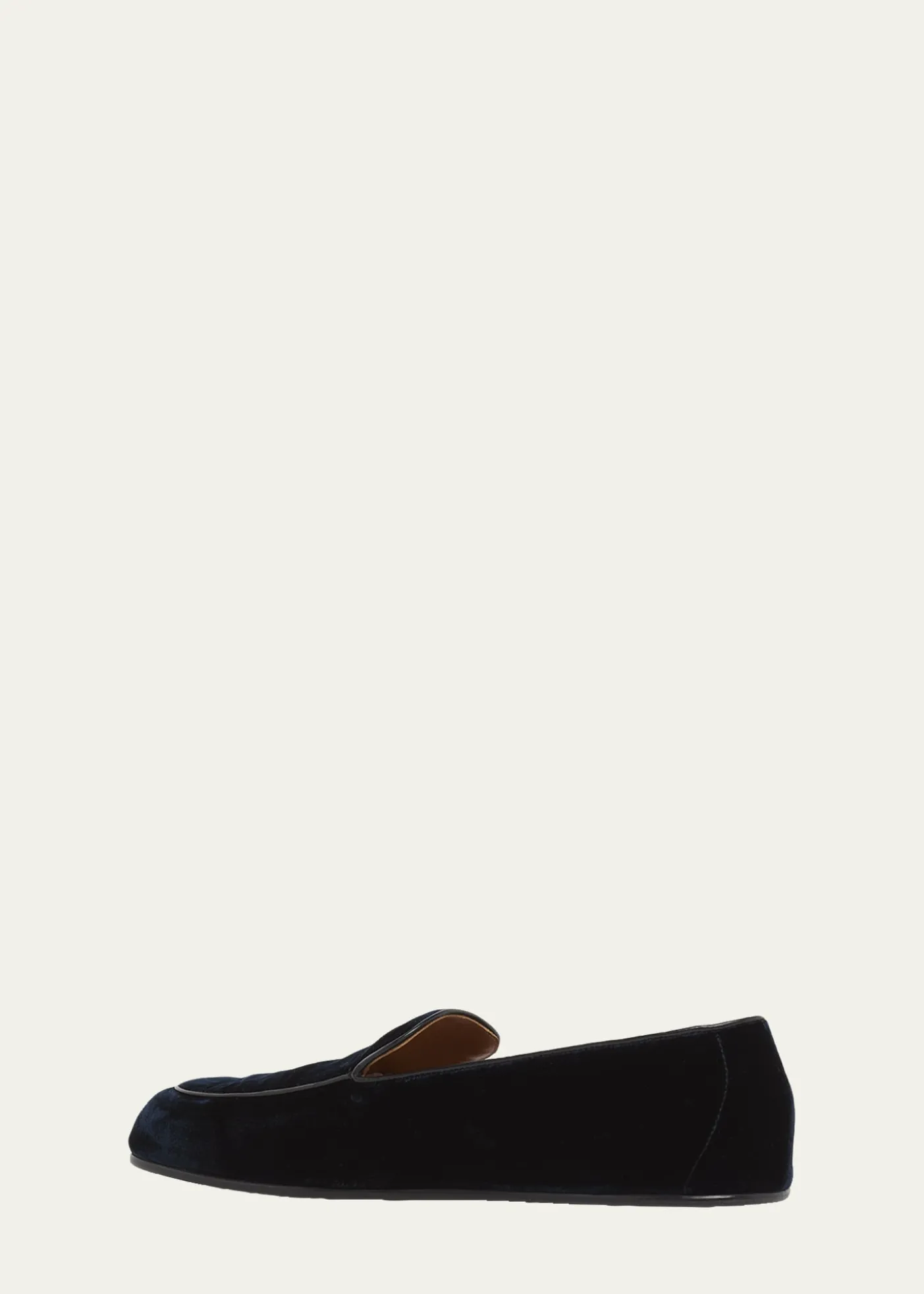 TOM FORDMen's Leo Velvet Apron-Toe Slippers