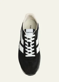 TOM FORDMen's Mick Tech Fabric and Suede Sneakers