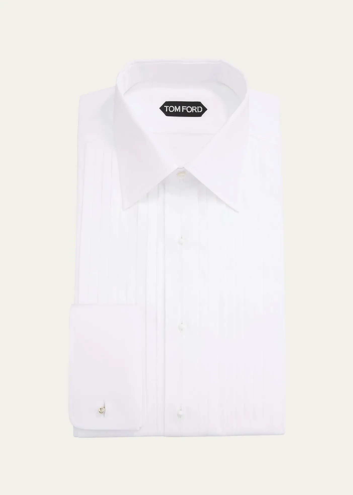 TOM FORDMen's Plisse Formal Dress Shirt