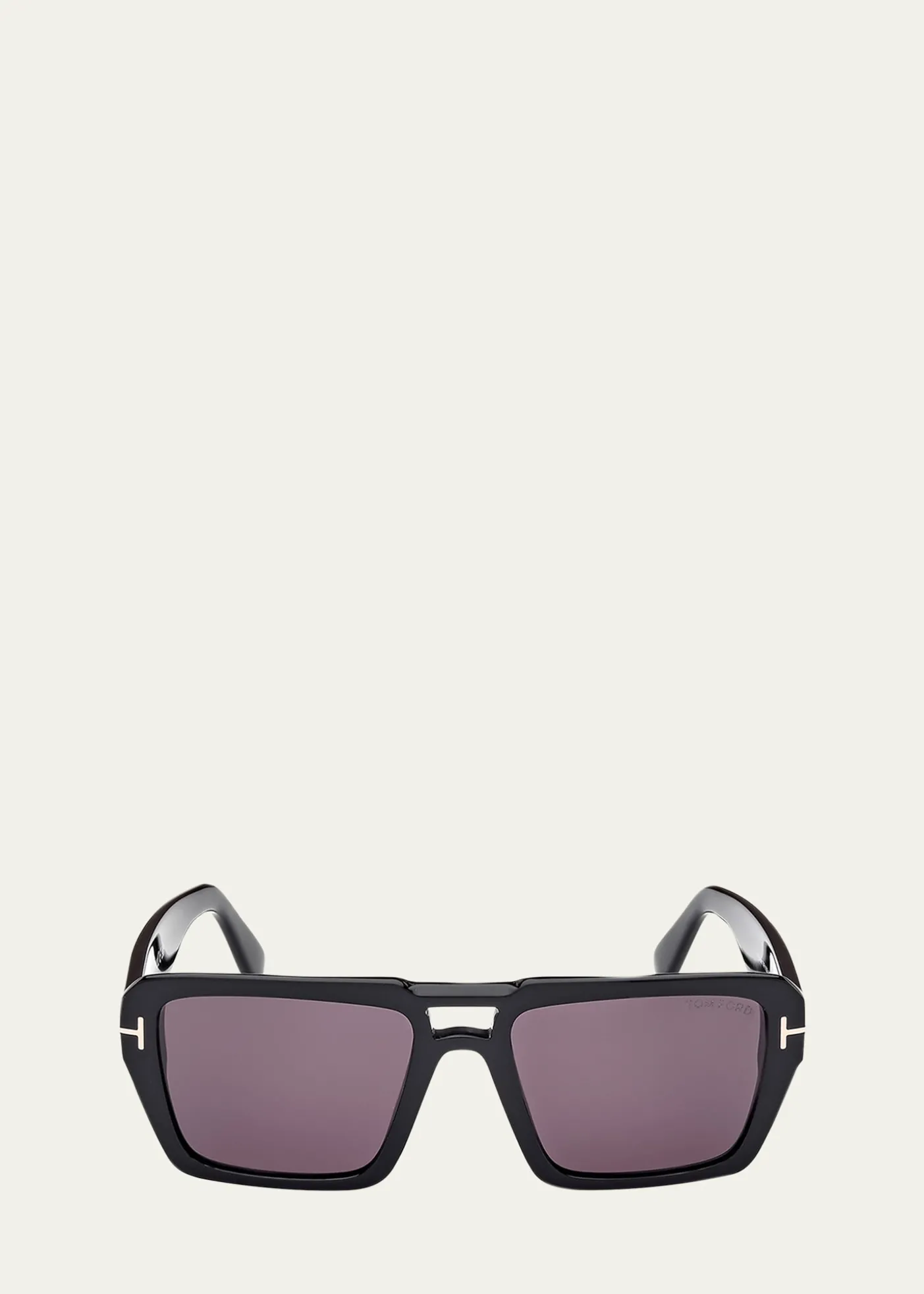 TOM FORDMen's Redford Acetate Rectangle Sunglasses