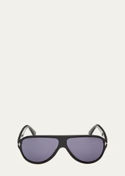 TOM FORDMen's Samuele 02 61mm Acetate Aviator Sunglasses
