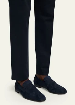TOM FORDMen's Sean Suede Penny Loafers