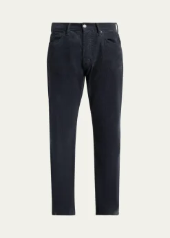 TOM FORDMen's Slim-Fit Stretch Black Denim Five-Pocket Pants