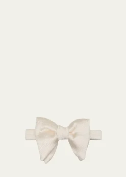 TOM FORDMen's Small Silk-Cotton Bow Tie