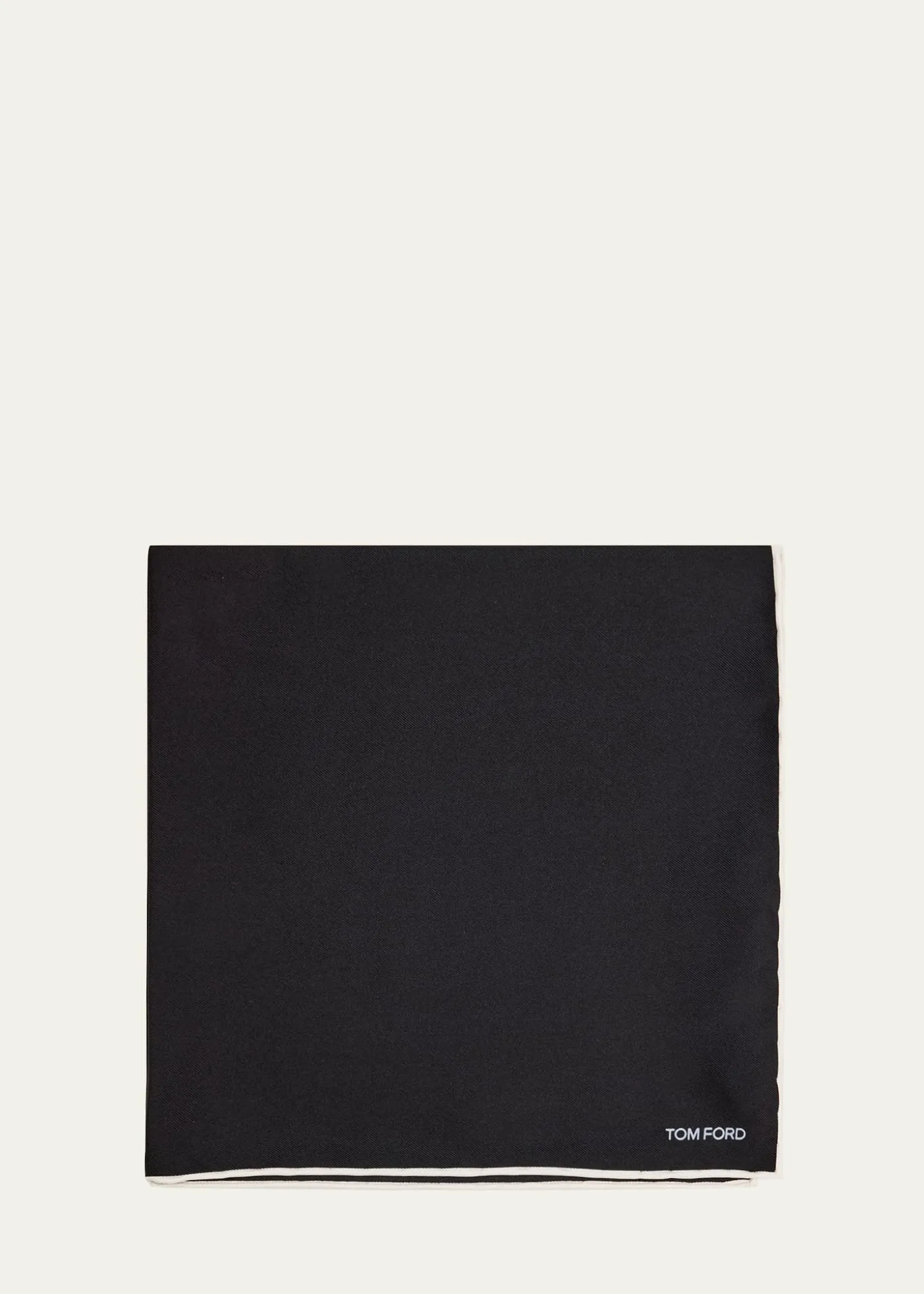 TOM FORDMen's Solid Classic Silk Pocket Square