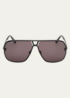 TOM FORDMen's Stavros Acetate Square Sunglasses