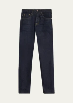 TOM FORDMen's Stretch Selvedge Denim Straight-Leg Jeans