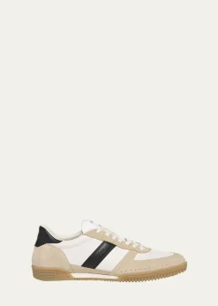 TOM FORDMen's Terence Suede and Leather Low-Top Sneakers
