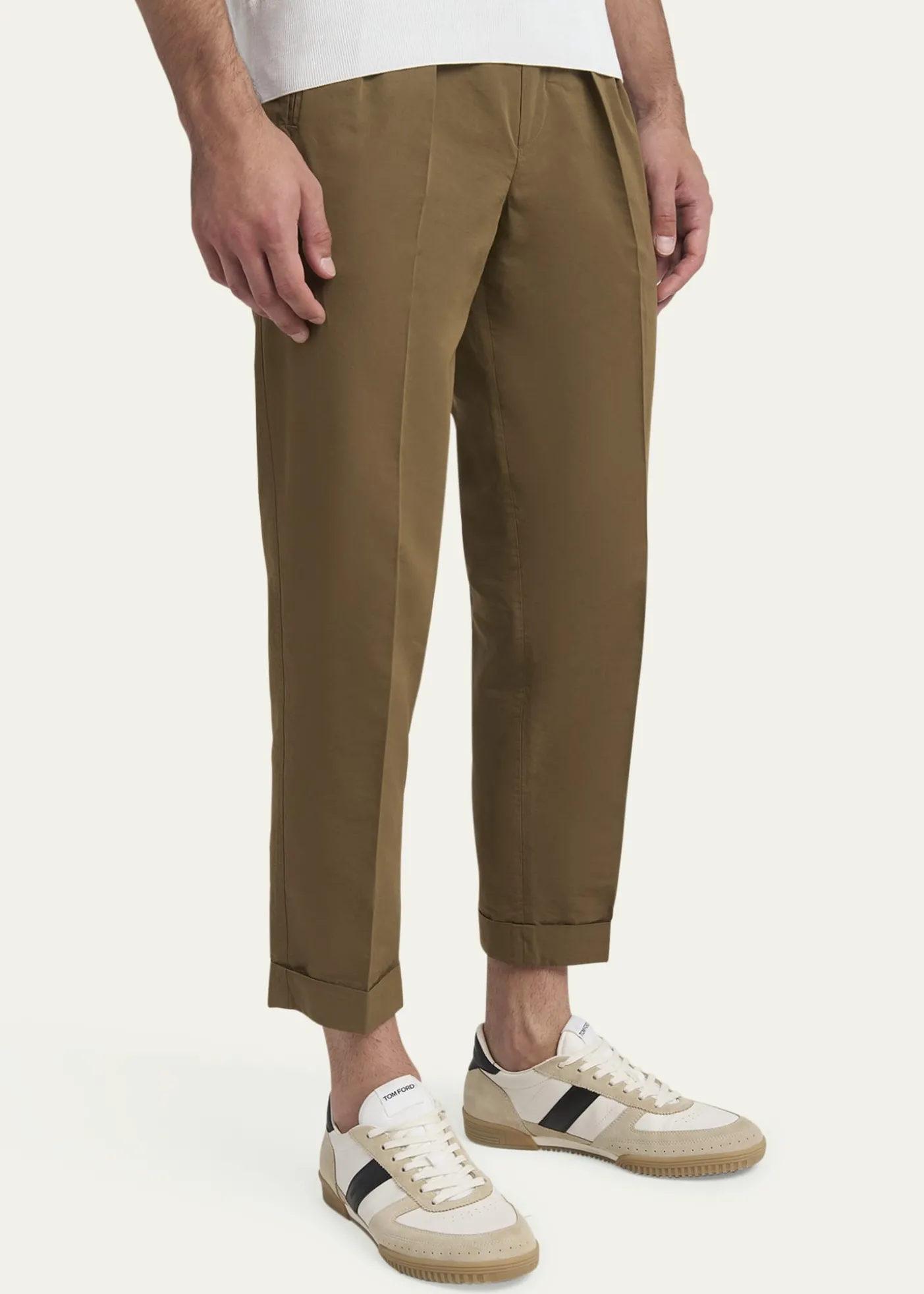 TOM FORDMen's Terence Suede and Leather Low-Top Sneakers