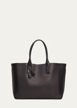 TOM FORDMen's T-Line Grained Leather East-West Tote Bag