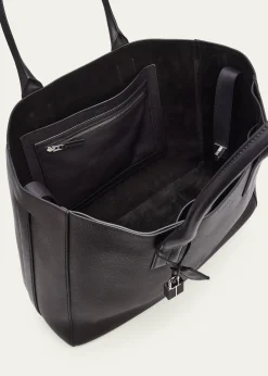 TOM FORDMen's T-Line Grained Leather East-West Tote Bag
