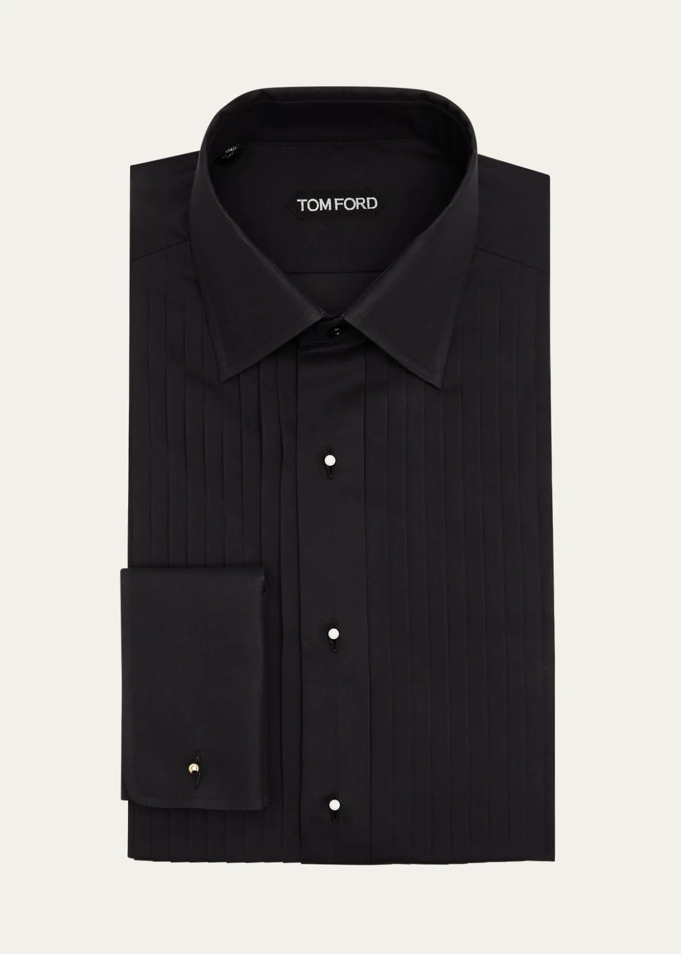 TOM FORDMen's Voile Plisse Pastron Dress Shirt