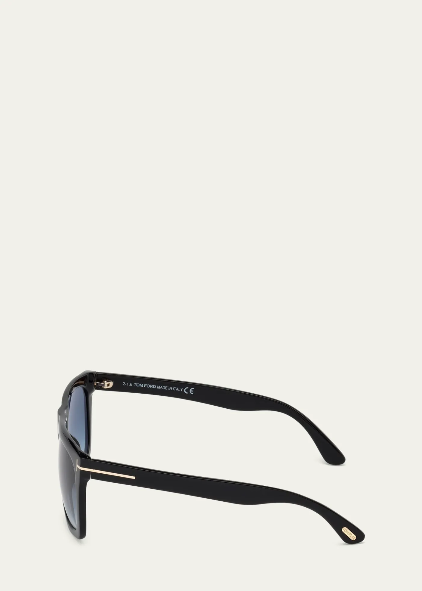 TOM FORDMorgan Thick Square Acetate Sunglasses, Black/Blue