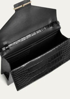TOM FORDSmall Croc-Embossed Leather T-Clasp Clutch Bag