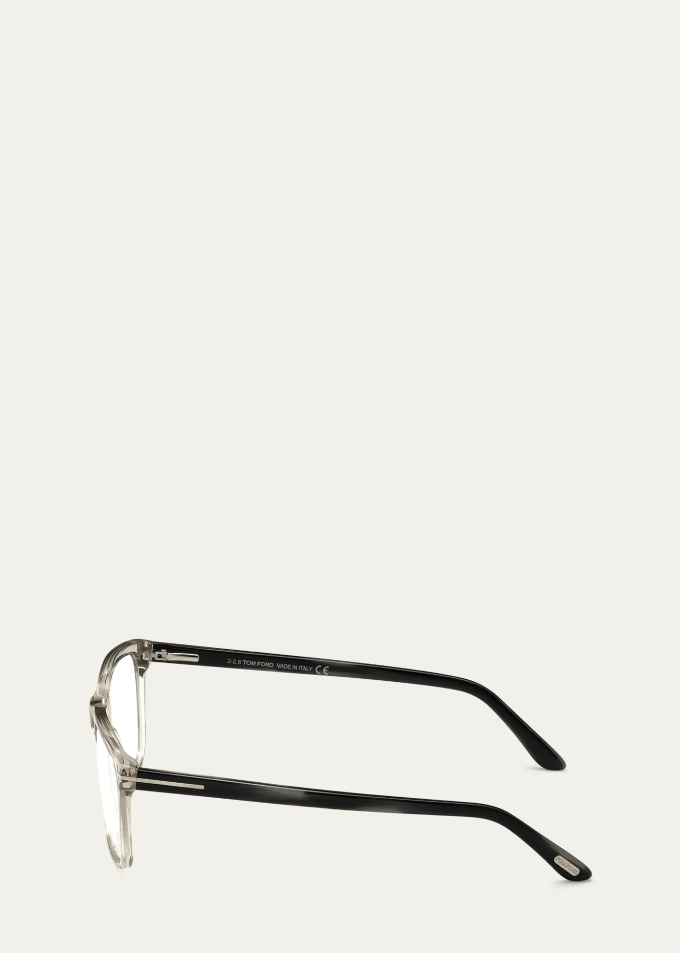 TOM FORDSquare Acetate Optical Glasses, Gray