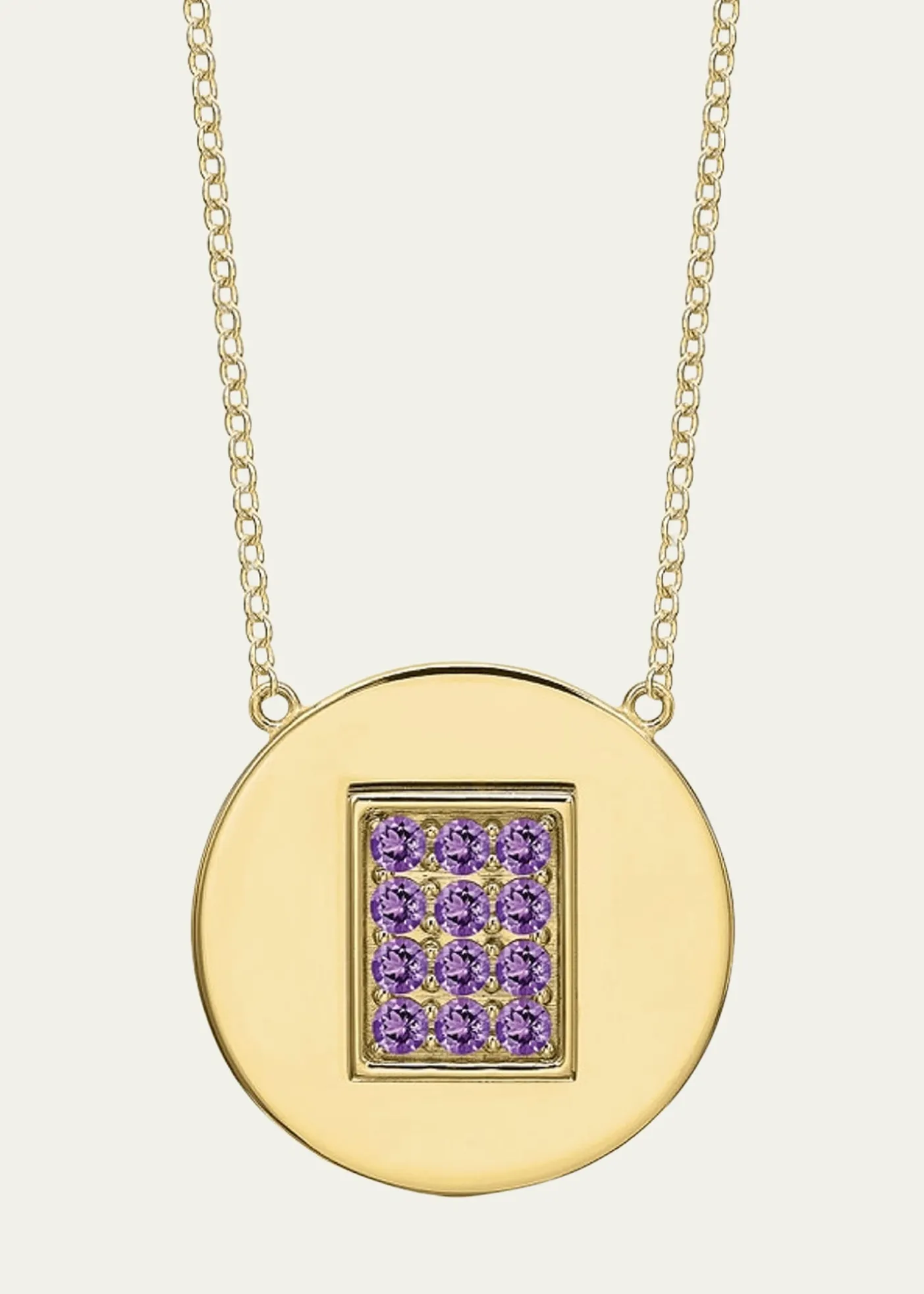 Tracee Nichols14K Gold Amethyst Birthstone Token Necklace