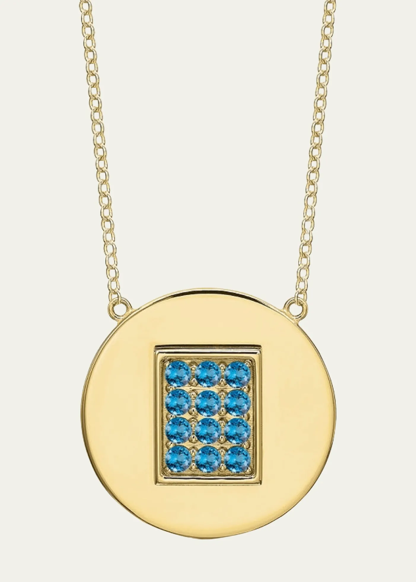 Tracee Nichols14K Gold Blue Topaz Birthstone Necklace