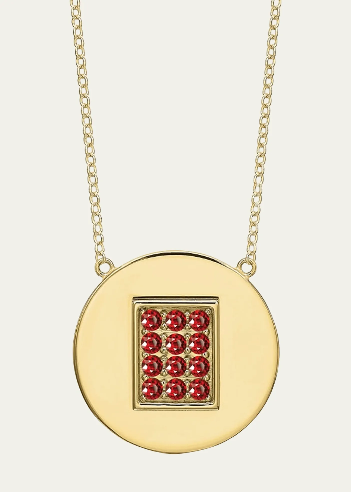 Tracee Nichols14K Gold Garnet Birthstone Token Necklace