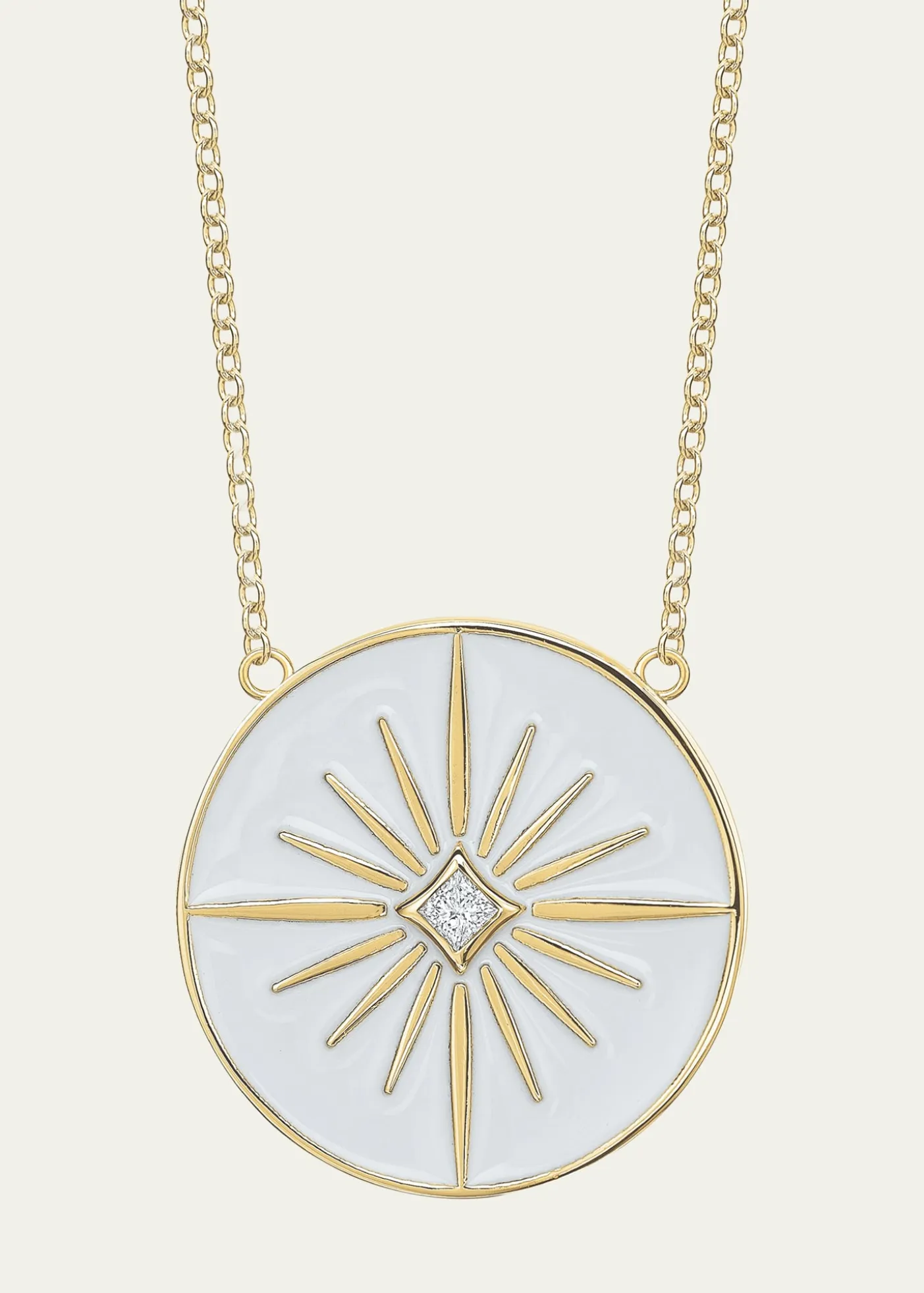 Tracee Nichols14K Gold Lucky Star Diamond Token Necklace