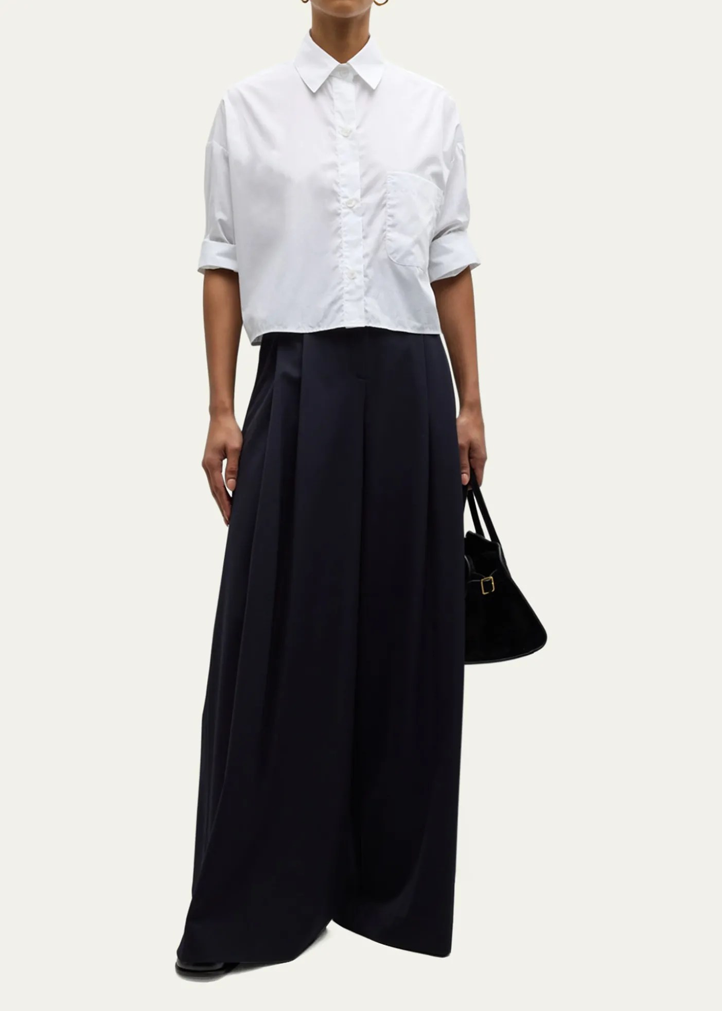 TWPNext Ex Cropped Shirt in Superfine Cotton