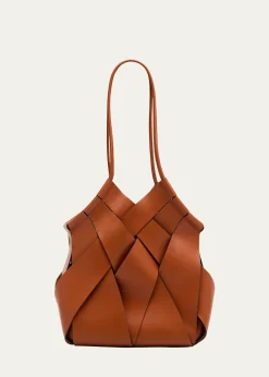 Ulla JohnsonCharlotte Woven Leather Shoulder Bag
