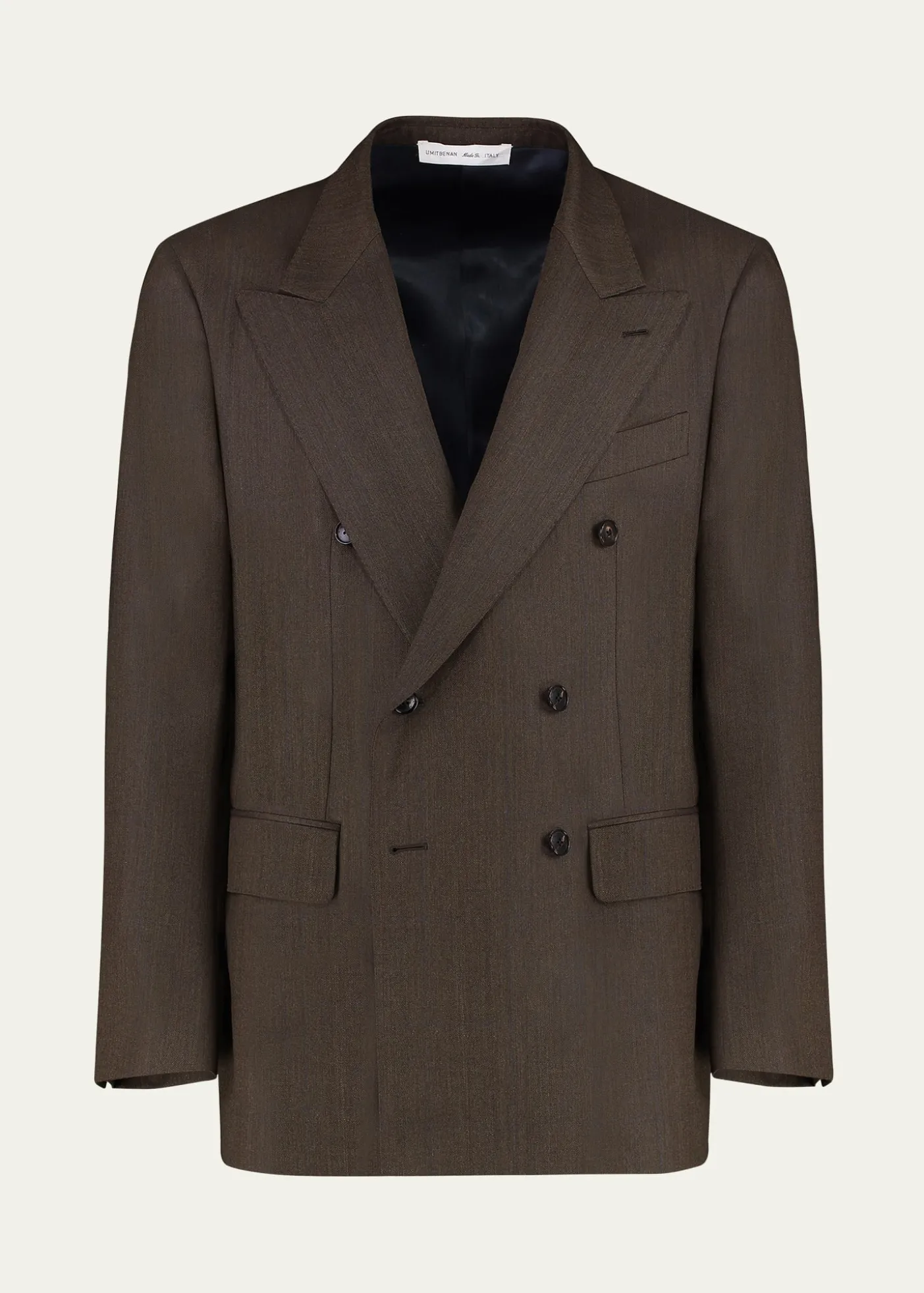 Umit BenanMen's Pietro Melange Wool Double-Breasted Blazer