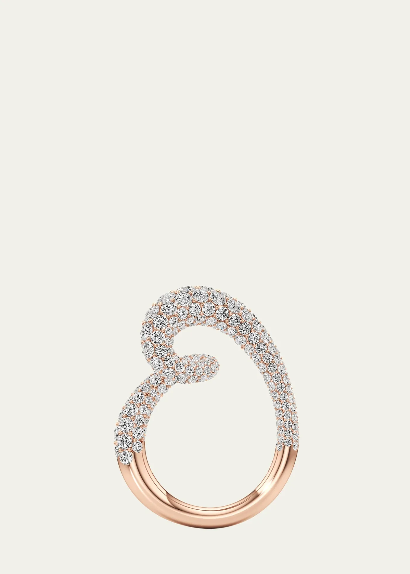 UnsaidWhirlwind Half Lab-Grown Diamond Pave Ring in 18K Rose Gold