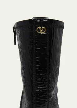 Valentino GaravaniMen's Glovely Patent Zip Ankle Boots