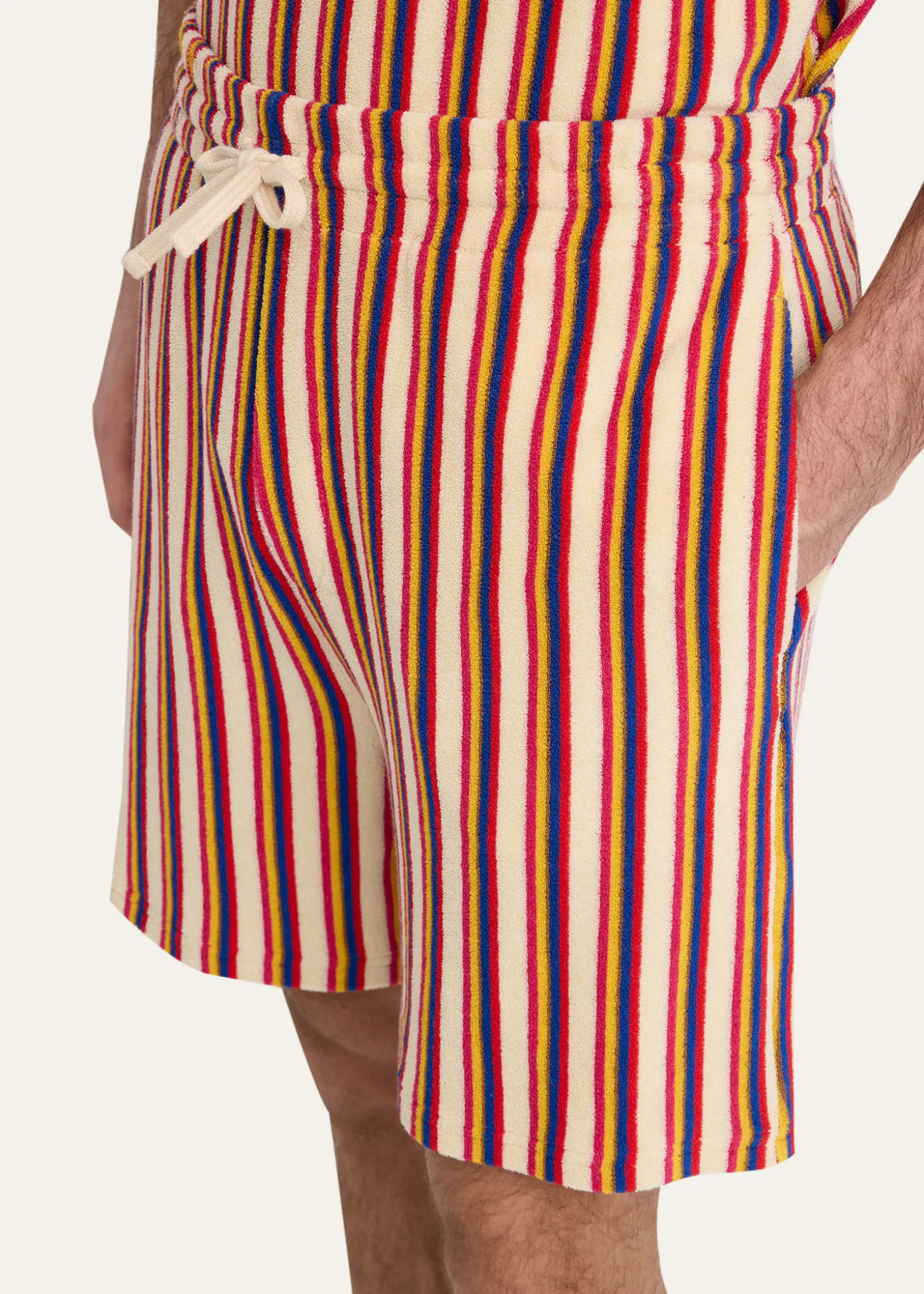Valentino GaravaniMen's Striped Toweling Shorts