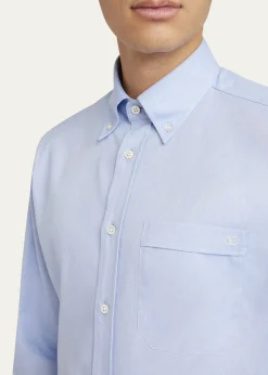 Valentino GaravaniMen's VLogo Oxford Sport Shirt