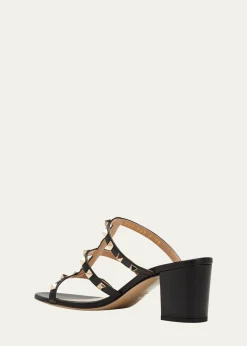 Valentino GaravaniRockstud Caged 60mm Slide Sandals