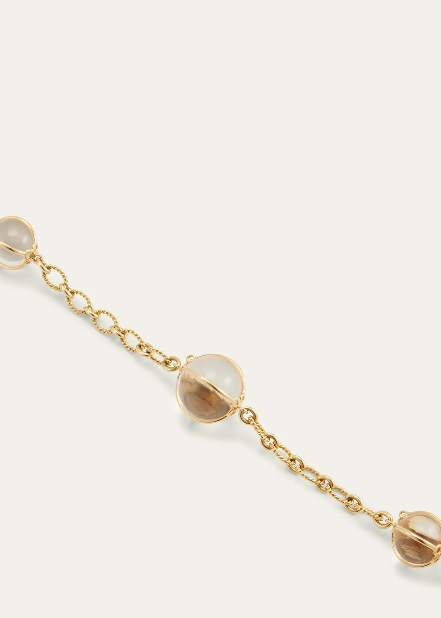 Verdura18k Yellow Gold Rock Crystal Bubbles Necklace