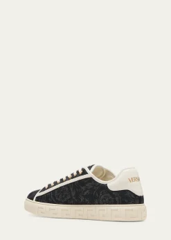 VersaceMen's La Greca Baroque Canvas Low-Top Sneakers