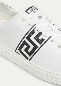 VersaceMen's La Greca Leather Low-Top Sneakers