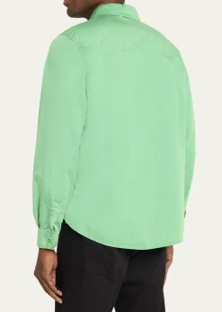 VersaceMen's Medusa-Coin Cotton Western Shirt